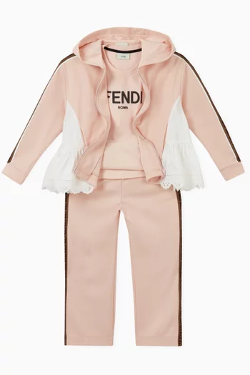 FF Cotton and Lace Hoodie   