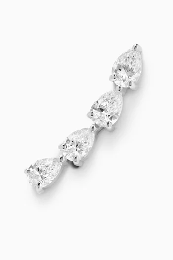 Electric Stud Earrings in 18kt White Gold    