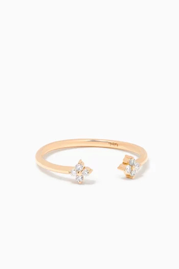 You & Me Fairy Ring with Diamonds in 18kt Yellow Gold   