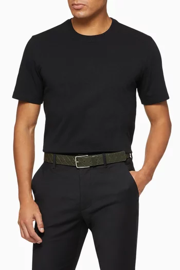 حزام جلد عجل مجدول، 35 مم