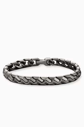 Curb Chain Link Bracelet in Sterling Silver  