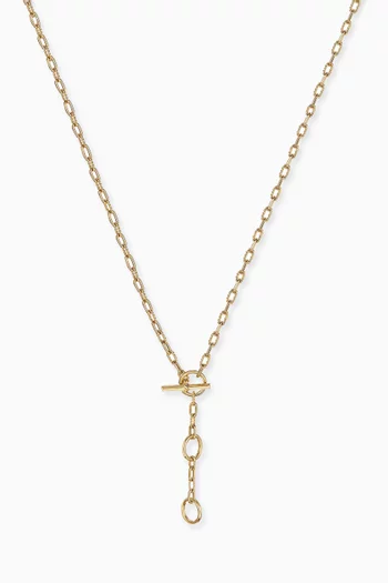 DY Madison® Three Ring Chain Necklace in 18kt Yellow Gold 