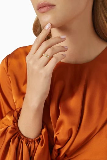 Salasil Trio Diamond Ring in 18kt Yellow Gold