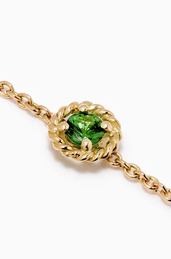 Salasil Bracelet with Tsavorite in 18kt Yellow Gold    