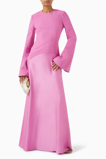The Storm Maxi Dress in Bonded-satin