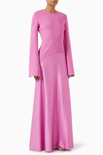 The Storm Maxi Dress in Bonded-satin