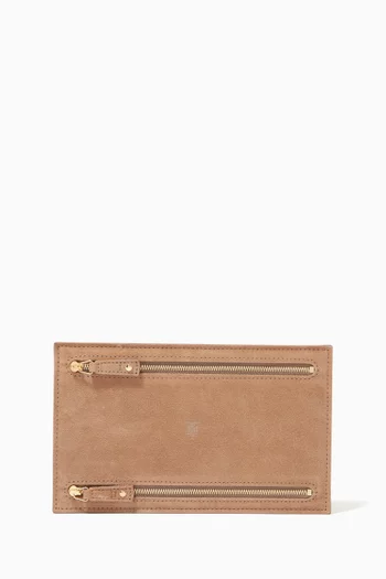 Currency Wallet in Suede Leather  