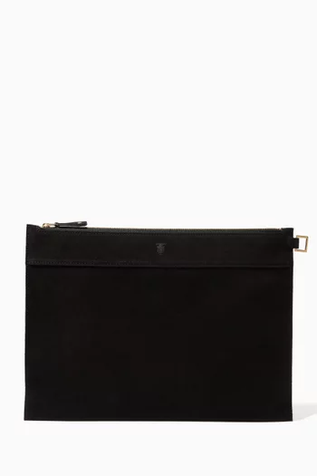 Nomad Large Pouch in Suede Leather