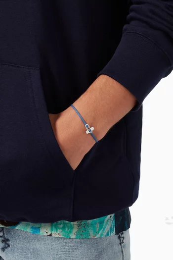 Metric Rope Bracelet in Sterling Silver    