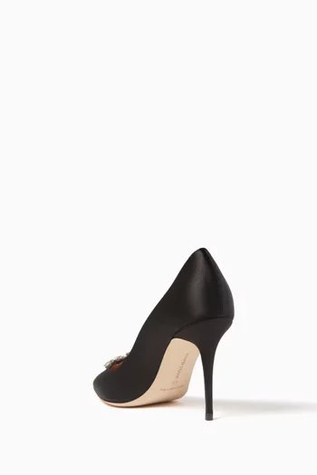 Nadira 90 Embellished Pumps in Satin