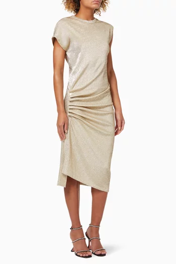 Draped Dress in Stretch Lurex     