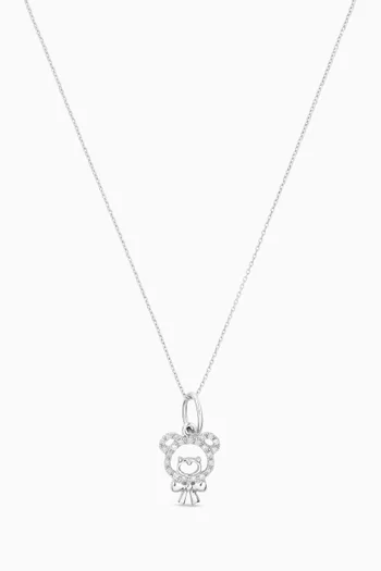 Maya & Friends Necklace in 18kt White Gold