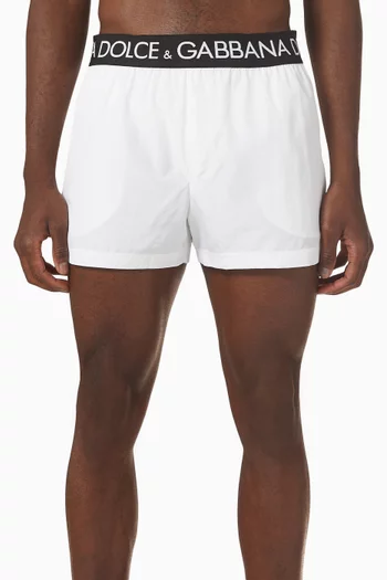 Swim Shorts with Branded Waistband