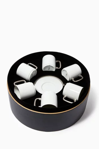 Soie Tressée Espresso Cup & Saucer, Set of 6   