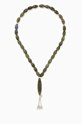 Labradorite Worry Bead Bracelet in Sterling Silver