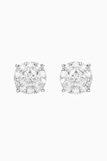 OneSixEight Diamond Earrings in 18kt White Gold