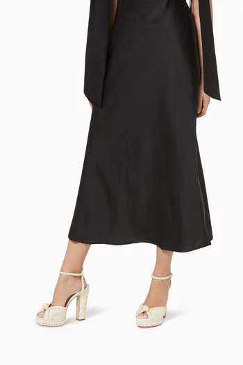 Sacaria/PF 120 Sandals with Pearls in Satin       