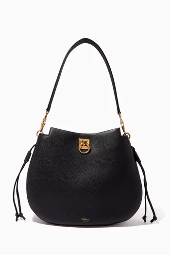 Iris Hobo Shoulder Bag in Heavy Grain Leather   
