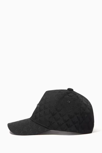 EA Monogram Baseball Cap in Jacquard   