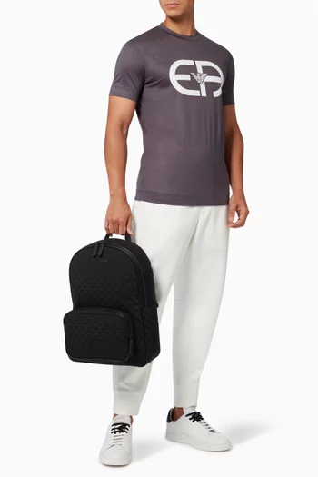 EA Monogram Backpack in Nylon Jacquard