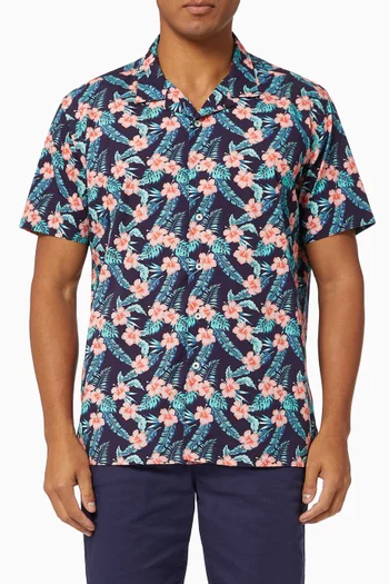 قميص روم هاواي قطن بوبلين