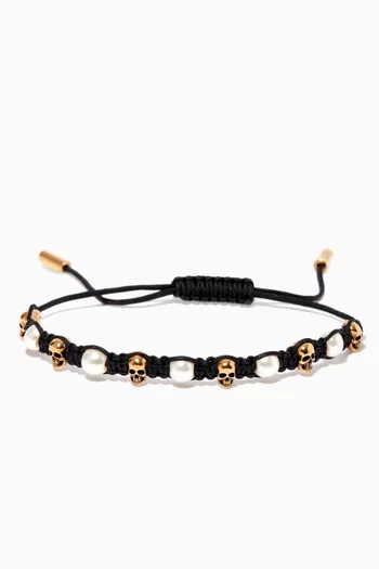 Skull Pearly Friendship Bracelet   