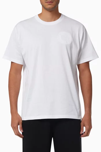 Oversized T-shirt with Logo Graphic in Cotton         