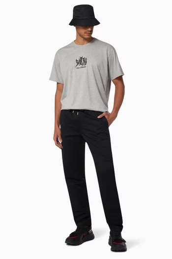 Oversized T-shirt with Deer in Cotton    