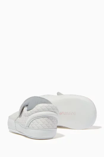 EA Micro Eagle Slip-on Sneakers in Leather   