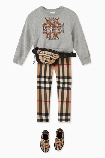 Check Leggings in Jersey   