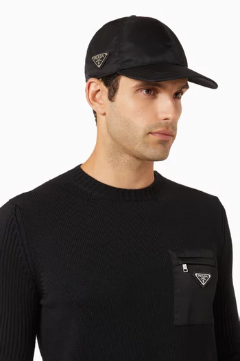 Triangle Logo Baseball Cap in Re-Nylon