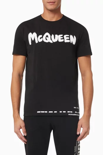 McQueen Graffiti T-shirt in Cotton Jersey  