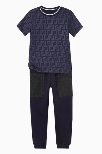 FF Nylon Pockets Sweatpants in Cotton Fleece  