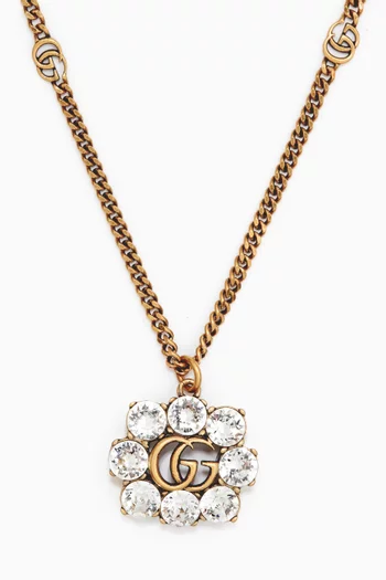 Crystal Double G Necklace  