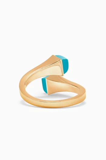 Cleo Chalcedony & Diamond Midi Ring in 18kt Rose Gold