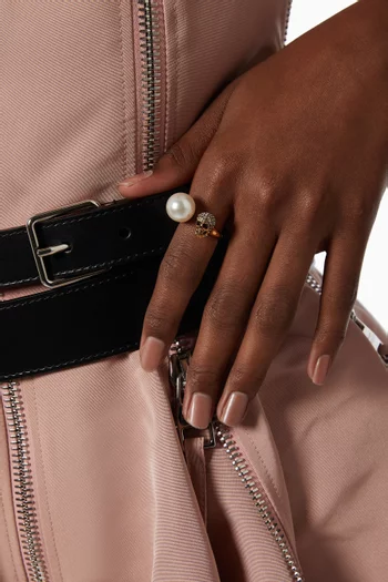 Pearl Skull Ring   