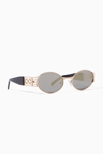 Pam Round Sunglasses in Metal & Acetate    