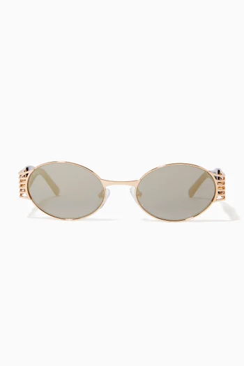 Pam Round Sunglasses in Metal & Acetate    