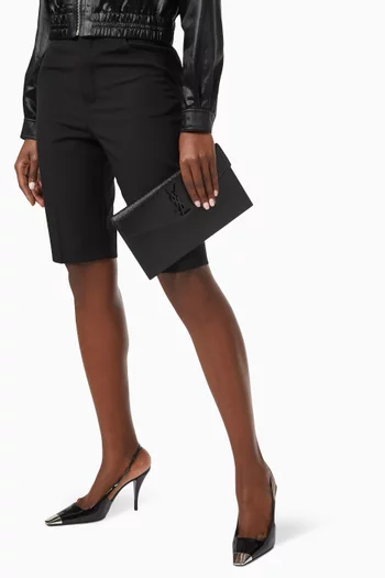 Uptown Pouch in Grain de Poudre Embossed Leather       