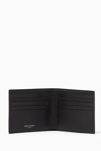 Tiny Monogram East/West Wallet in Crocodile-embossed Leather      