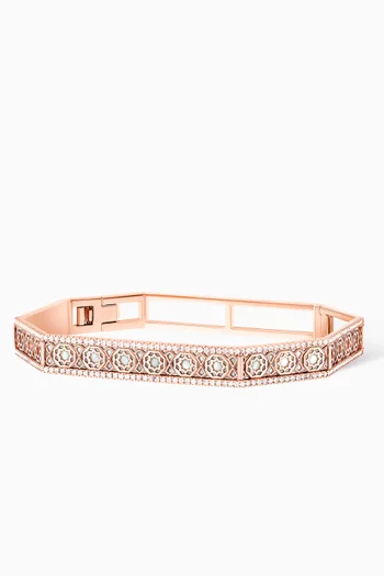 Oud Turath Bangle with Diamonds in 18kt Rose Gold         