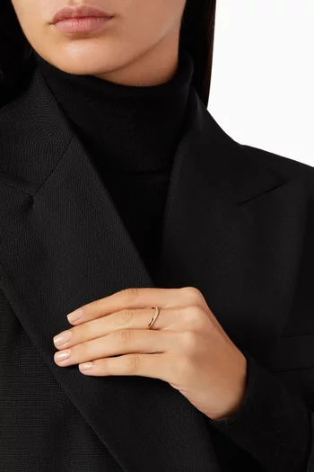Infinity Band Ring with Diamonds in 18kt Yellow Gold    