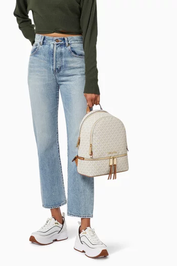 Medium Rhea Backpack in Logo Canvas