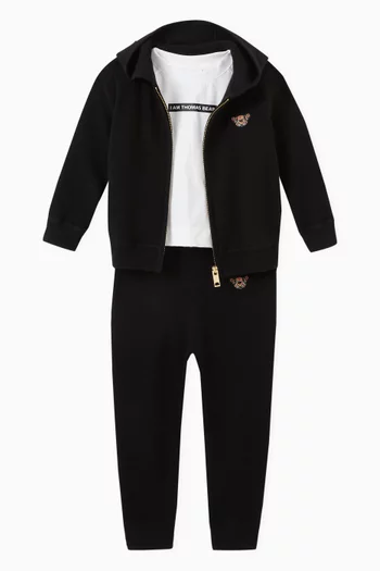Thomas Bear Motif Jogging Pants in Cashmere      