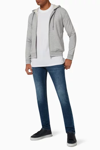 Zip-Up Hooded Sweatshirt in French Terry