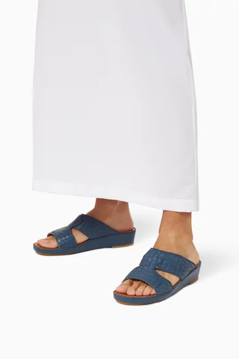 Peninsula Trecce Stitched Sandals in Softcalf  