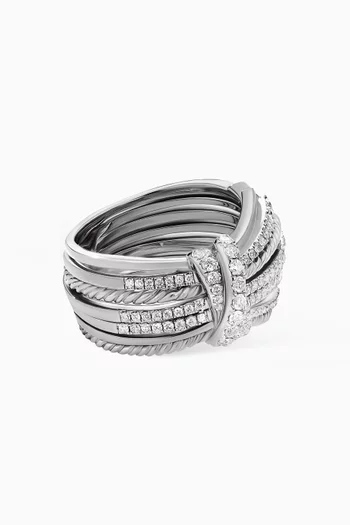 Angelika™ Ring with Pavé Diamonds in Sterling silver 