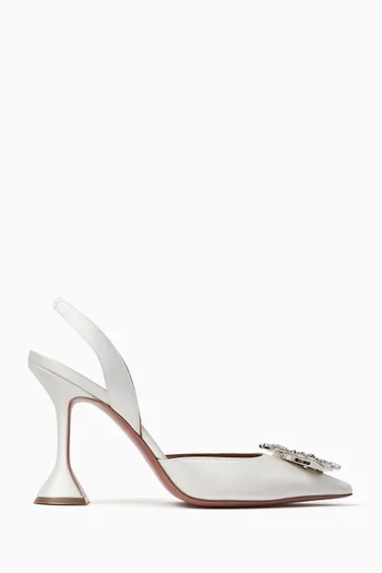 Begum 95 Crystal Slingback Pumps in Synthetic Leather