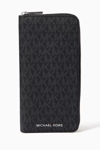 Greyson Zip Wallet in Logo Canvas  