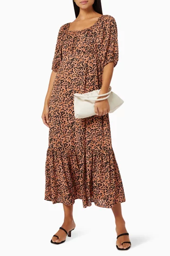Dotta Dress in Animal Print Crepe